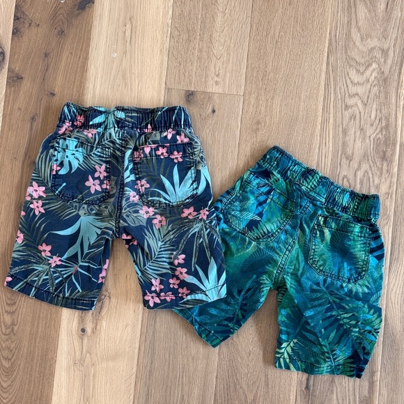 The Children's Place Floral and Leaf Print Shorts - Navy and Green - Picture 4 of 4